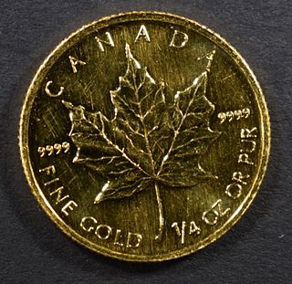 2005 1/4th OUNCE GOLD CANADA MAPLE LEAF