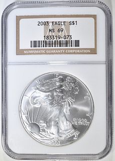 2003 AMERICAN SILVER EAGLE NGC MS 69