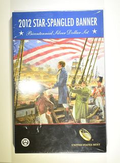 2012 STAR- SPANGLED BANNER BICENT SILVER $1 SET