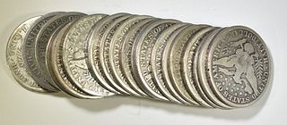 ROLL OF MIX DATE BARBER HALF DOLLAR AG/G