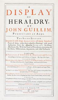 GUILLIM, JOHN. A Display of Heraldry. London, 1724. Sixth edition.