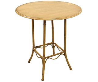 FAUX BAMBOO METAL TABLE