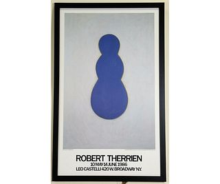 FRAMED ROBERT THERRION EXHIBITION POSTER 1986