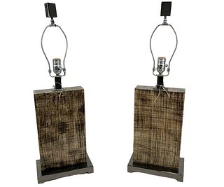 PAIR OF CONTEMPORARY TABLE LAMPS