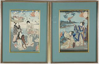 Pair of Japanese Wood Block Prints