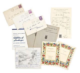 KNIGHT, ASTON. A collection of documents and correspondence from the artist Aston Knight.