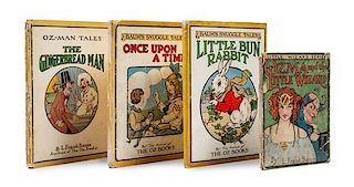 * BAUM, L. FRANK. Two books from "Baum's Snuggle Tales" series, Little Bun Rabbit (1916) and Once Upon a Time (1916), with two o