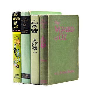 * BAUM, L. FRANK. The Wizard of Oz, three later edition copies. Indianapolis, (1903). With The Wizard of Oz Waddle Book. New Yor