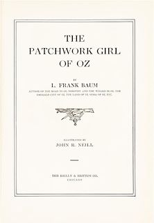 * BAUM, L. FRANK. The Patchwork Girl of Oz. Chicago, (1913). First edition, first state.