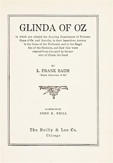 * BAUM, L. FRANK. Glinda of Oz. Chicago, (1920). First edition, first state.