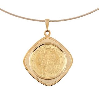1992 Bahamian "Discovery of The New World" Coin Necklace 