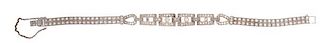 Vintage 4.0 Carat Total Weight Diamond Bracelet in Platinum 