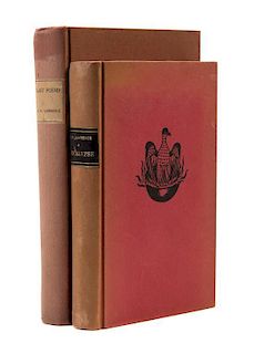 * LAWRENCE, D.H. Apocalypse, together with Last Poems. Florence, 1932, 1932. 2 vols. Lungarno series, limited to 750 copies.