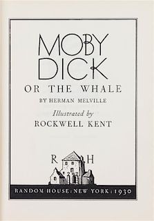 MELVILLE, HERMAN. Moby Dick, or The Whale. New York, 1930. First trade edition.