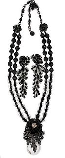 Miriam Haskell Georgian Revival Necklace and Earrings 