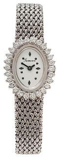 Geneva Diamond Watch in 14 Karat White Gold 