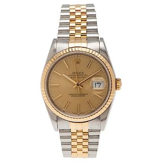 Rolex Oyster Perpetual Datejust in Stainless and 18 Karat Gold 