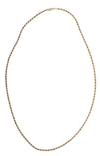 Solid Rope Chain in 14 Karat Yellow Gold 