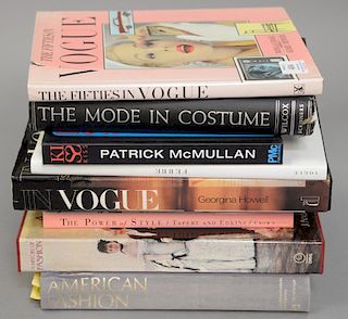 Seventeen couture books including one signed by author and Mode in Costume, Kiss, Ferre Vogue...