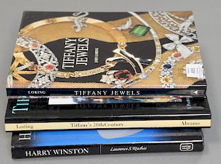 Three signed jewelry books including Tiffany Jewels signed by author John Loring, The Ultimate Jeweler...