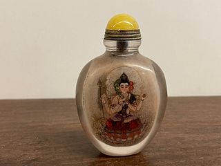 Chinese Qing Crystal "Buddha" Snuff Bottle