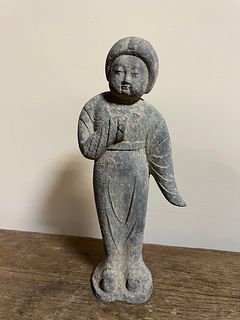 Chinese Tang Style  Blue stone lady statue