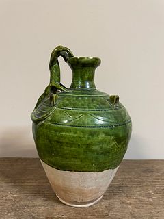 Chinese Tang  Green glaze bottle