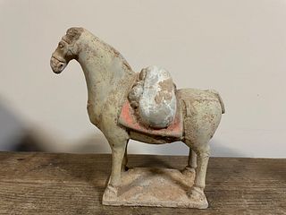 Chinese Tang Style Gray pottery horse