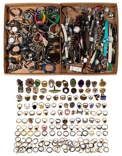 Costume Ring and Wristwatch Assortment