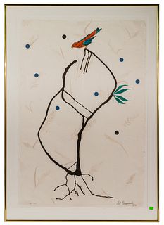 Ed Baynard (American, 1940-2016) Linocut, Relief / Pochoir on Handmade Paper