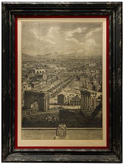 (After) Giuseppe Vasi (Italian, 1710-1782) 'View of Rome' Lithograph