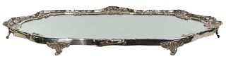 French Silverplate Mirrored Plateau