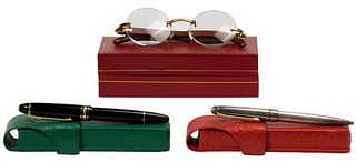 Cartier Montblanc Pen and Eyeglass Assortment