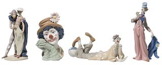 Lladro Clown Figurine Assortment