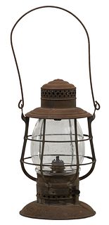 Old Colony Railroad Bellbottom Lantern with Globe