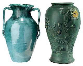 Two Large American Art Pottery Vases
