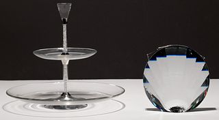 Swarovski Crystal 2-Tiered Cake Stand and Vase