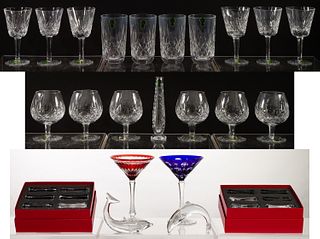 Waterford, Baccarat and Faberge Crystal Assortment
