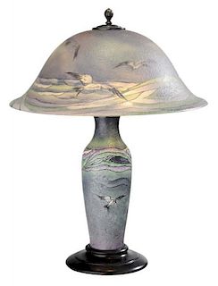 Pairpoint Seagull Table Lamp