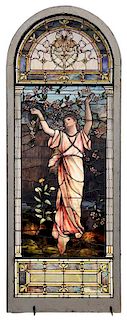 Fine American Figural Stained Glass