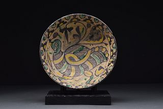 SAMANID BOWL WITH PEACOCK