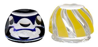 Two Sulphide Paperweights,