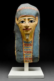 EGYPTIAN LARGE MUMMY MASK WITH A WIG