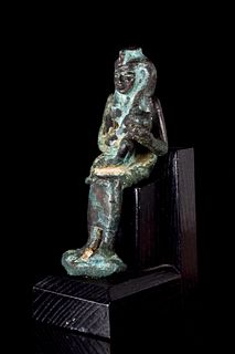 ANCIENT EGYPTIAN BRONZE ISIS AND HORUS