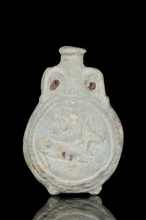 ANCIENT EGYPTIAN FAIENCE NEW YEAR'S FLASK