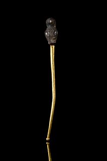 ROMAN GOLD AND SILVER PIN WITH EAGLE