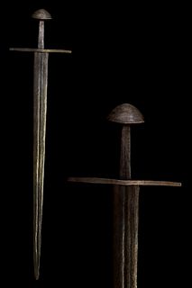 LATE VIKING / NORMAN SWORD WITH TEA COSY POMMEL