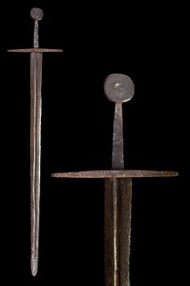 LATE VIKING / NORMAN SWORD WITH CIRCULAR POMMEL