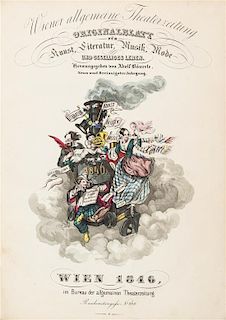 (COSTUME) Wiener allgemeine Theaterzeitung... Vienna, 1842-1849. With 65 color plates.