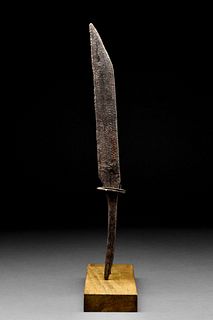 LATE VIKING OR SAXON SEAX (KNIFE) WITH HILT PLATE AND ‘BROKEN BACK’ BLADE